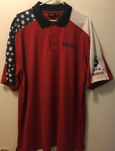 2016 Democratic National Convention Transportation Polo Shirt Red, White & Blue