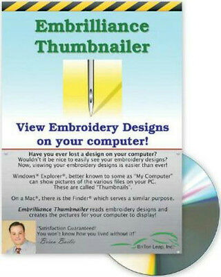 Embrilliance Thumbnailer Pre-view Machine Embroidery Designs Software Win & Mac