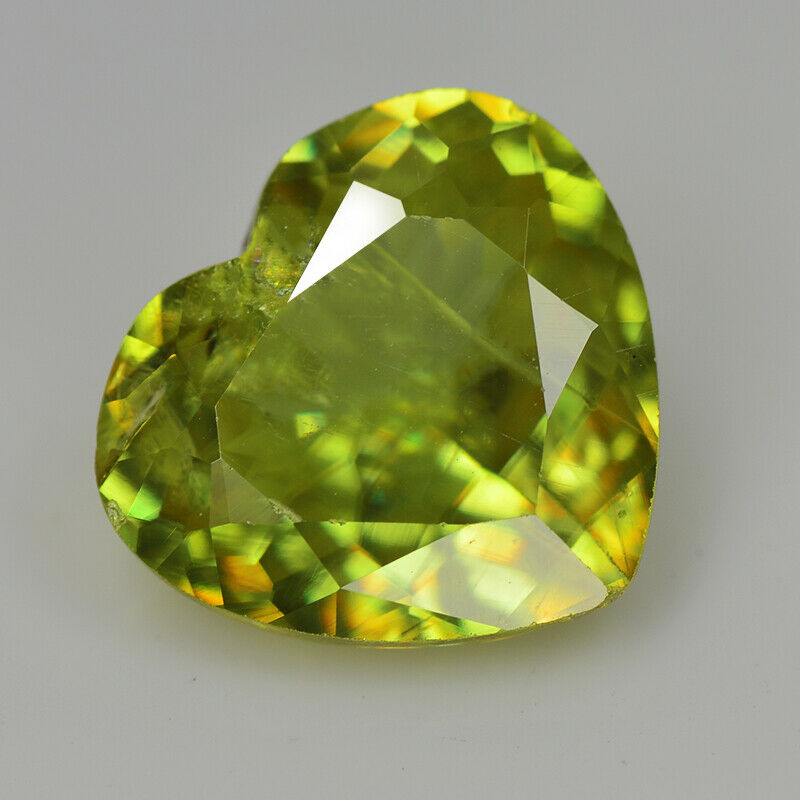 Green Sphene | 2.71 cts Heart Shape | Loose Natural Gemstone Pakistan
