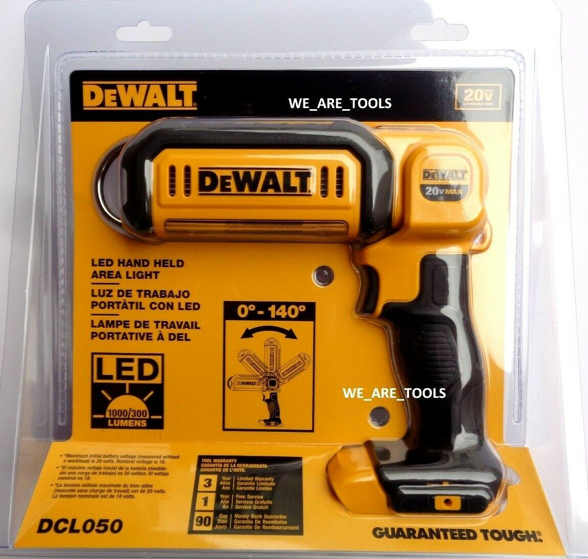 NEW IN PACKAGE Dewalt DCL050 LED 20V Light Pivoting Flashlight Work Area Light