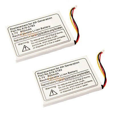 2 New Replacement Battery 800mah For Apple Ipod Photo 4th Gen 20gb 30 40gb 60gb