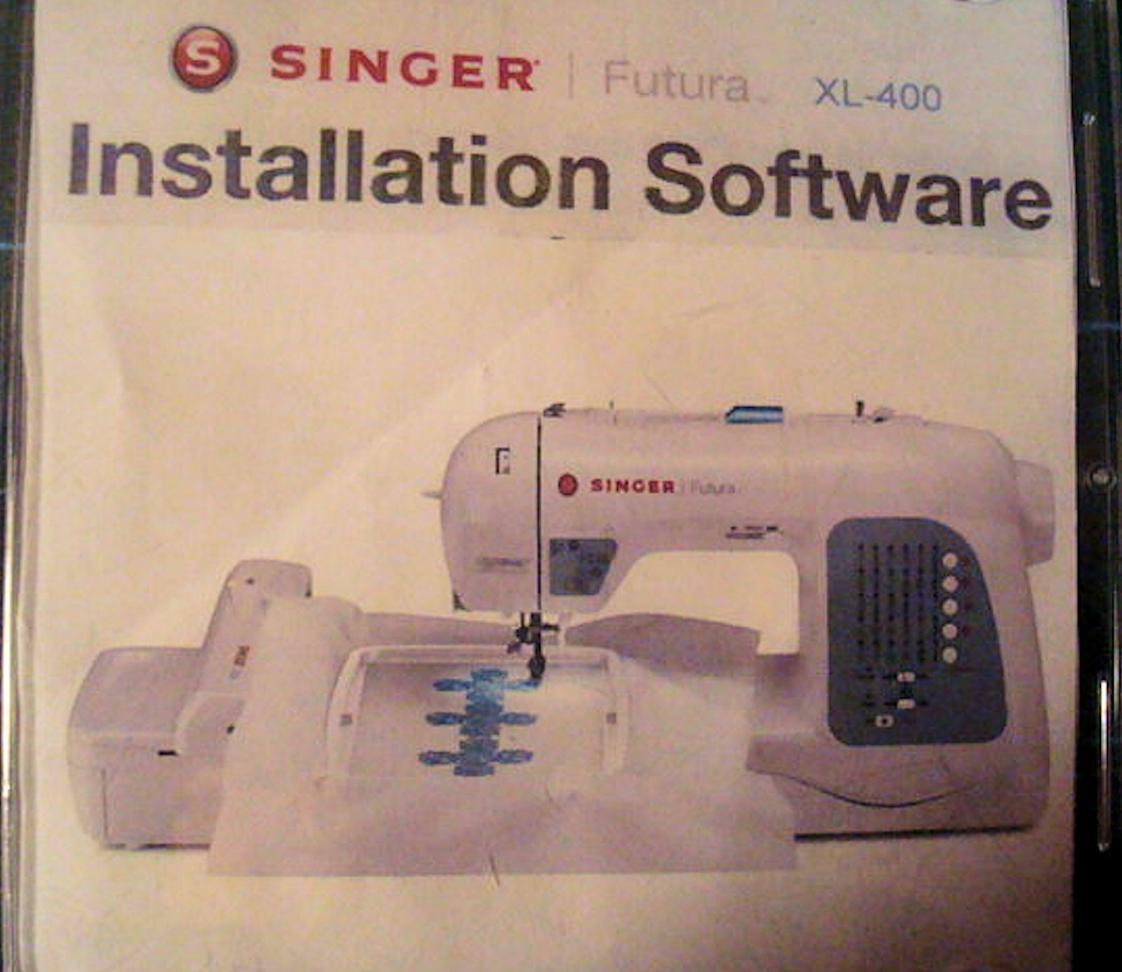 Installation Software For Singer  Xl 400 420 ,550, 580,seqs 6000,6700,quintet