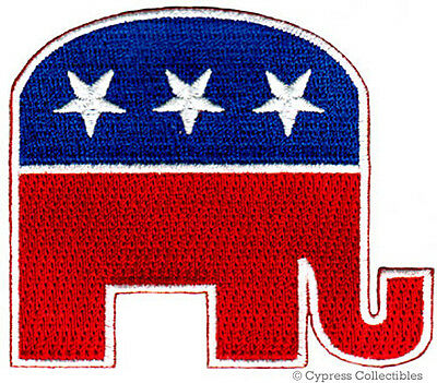 Republican Party Elephant Embroidered Patch Iron-on Gop Politics Souvenir New