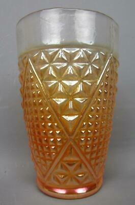 B493 Foreign Carnival Glass from India SPICE GRATER Marigold Tumbler