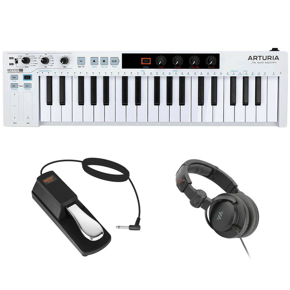 Arturia Keystep 37 Midi Keyboard With Sustain Pedal & Headphones