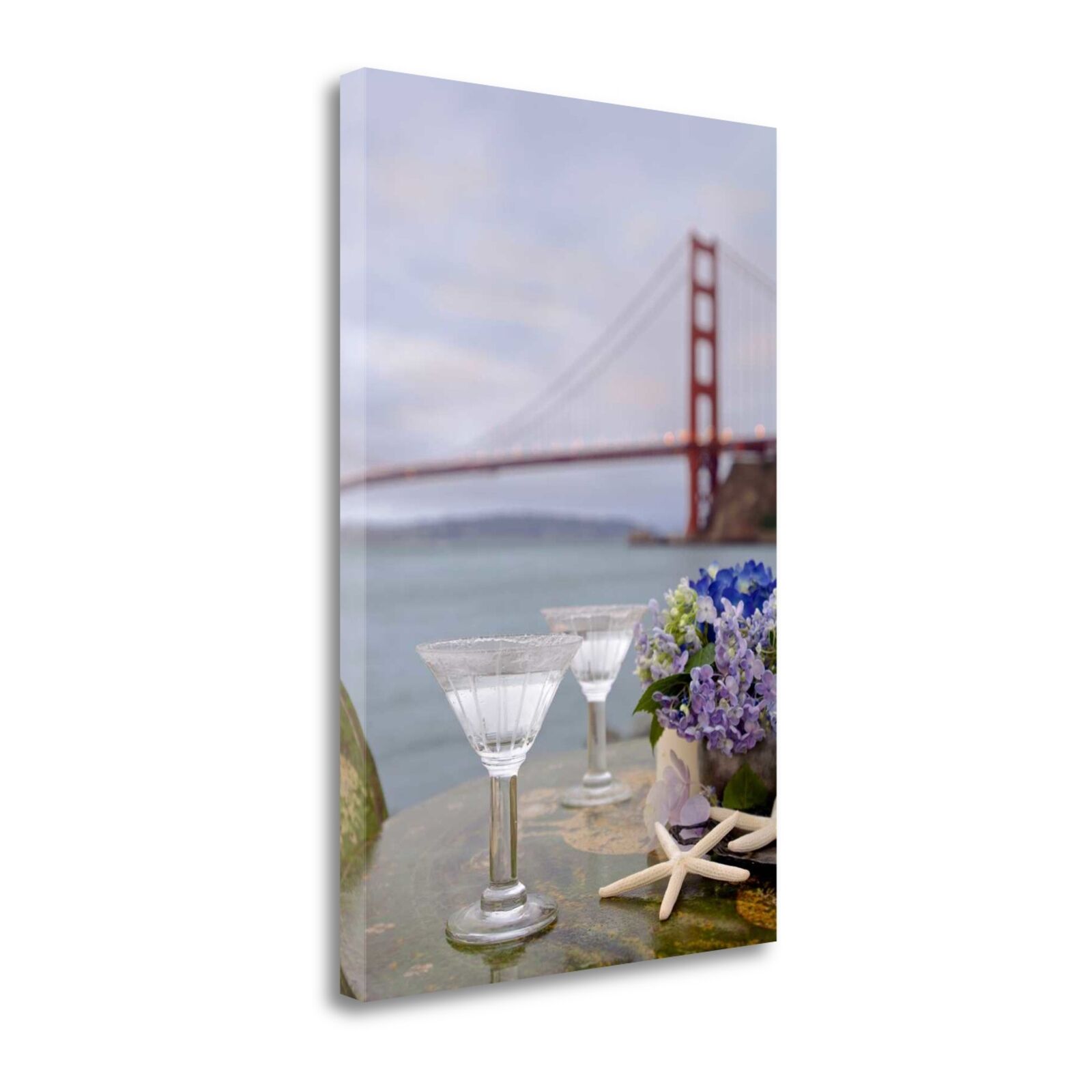 Beach Date For Two Golden Gate Bridge 4 Giclee Wrap Canvas Wall Art