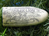 SCRIMSHAW RESIN REPRODUCTION SPERM WHALE TOOTH  
