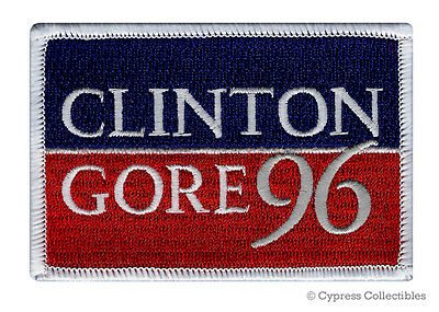 CLINTON GORE 96 iron-on embroidered PATCH VOTE DEMOCRAT ELECTION BILL HILLARY AL