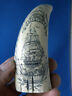 SCRIMSHAW SPERM WHALE RESIN REPRODUCTION TOOTH  