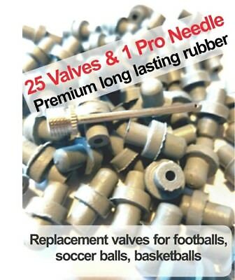 Fix Soccer Ball, Basketball, Volleyball,  25 Valves+ Pro Needle+repair Flat Ball