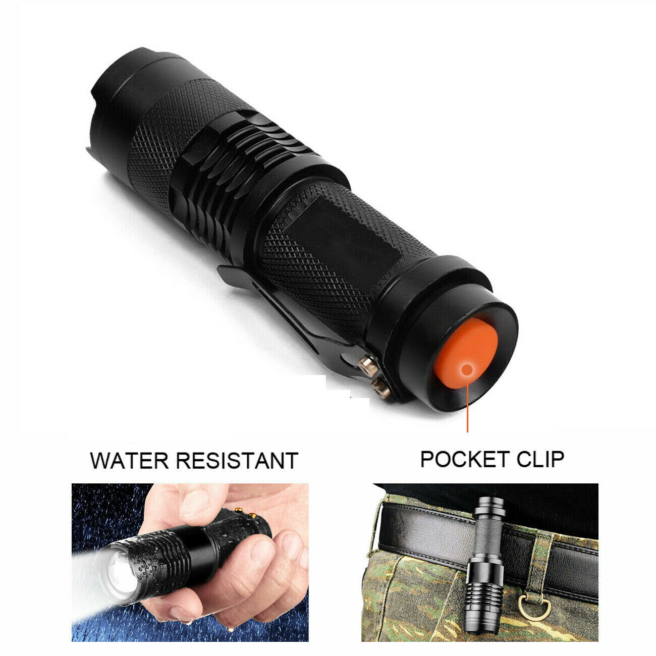 LED Tactical Flashlight Military Grade Torch Small Super Bright Handheld Light