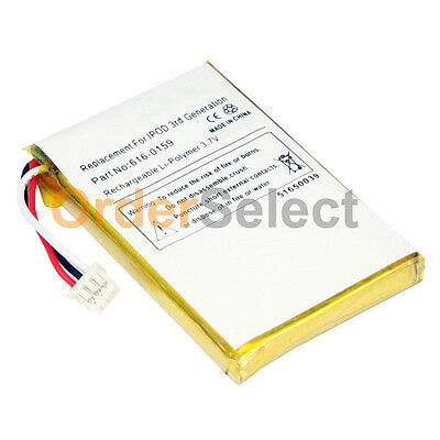 New Replacement Battery For Apple Ipod 3rd Generation 3g 10gb/15gb/20gb 300+sold